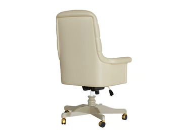 CLIZIA - Height-adjustable swivel leather executive chair by Guerra Vanni - view 3